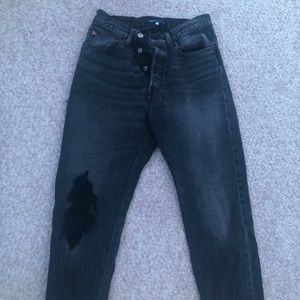 Distressed black Levi’s
